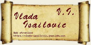 Vlada Isailović vizit kartica